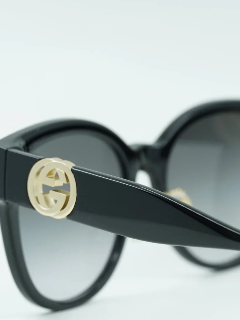 Gucci GG1028SK 006 Cat Eye Sunglasses - Black / Grey
